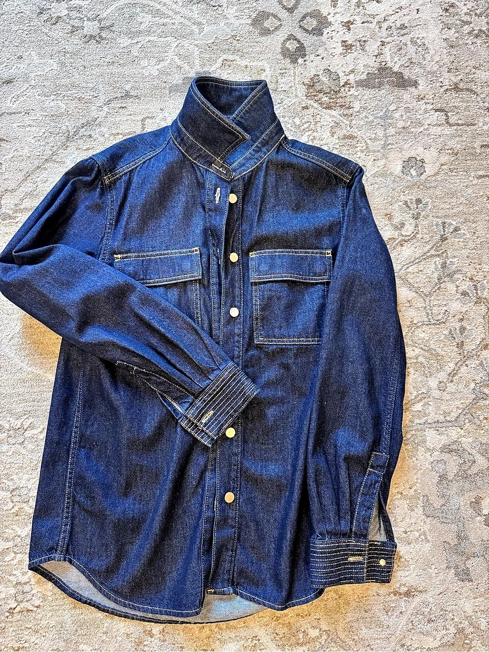 FRAME Denim Button Down Shirt Blue XS